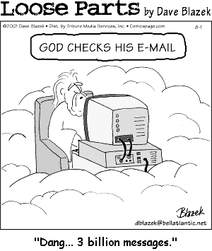 God Checks His E-mail