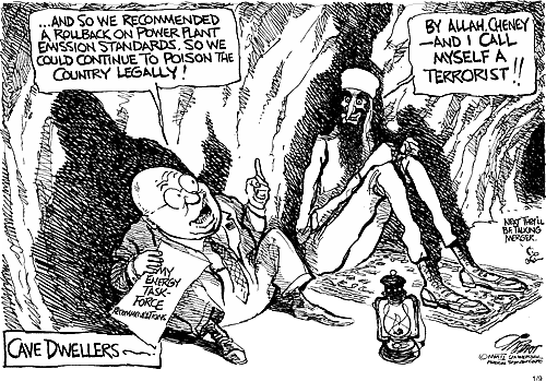 Cave Dwellers - Pat Oliphant