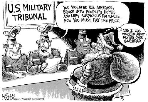 Santa vs the Tribunal - Rob Rogers